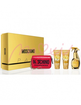 Moschino Gold Fresh Couture SET: Parfémovaná voda 100ml + Tělové mléko 100ml + Sprchovací gél 100ml + Peňaženka