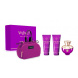Versace Dylan Purple, SET: Parfumovaná voda 100ml + Tělové mléko 100ml + Sprchový gél 100ml + Kozmetická taška