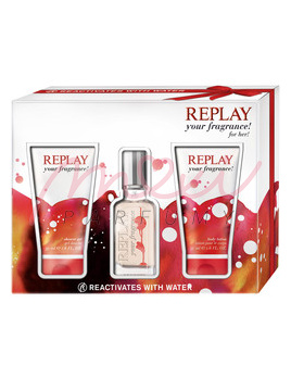 Replay your fragrance! for Her, Edt 20ml + 50ml Sprchový gél + 50ml telove Mléko