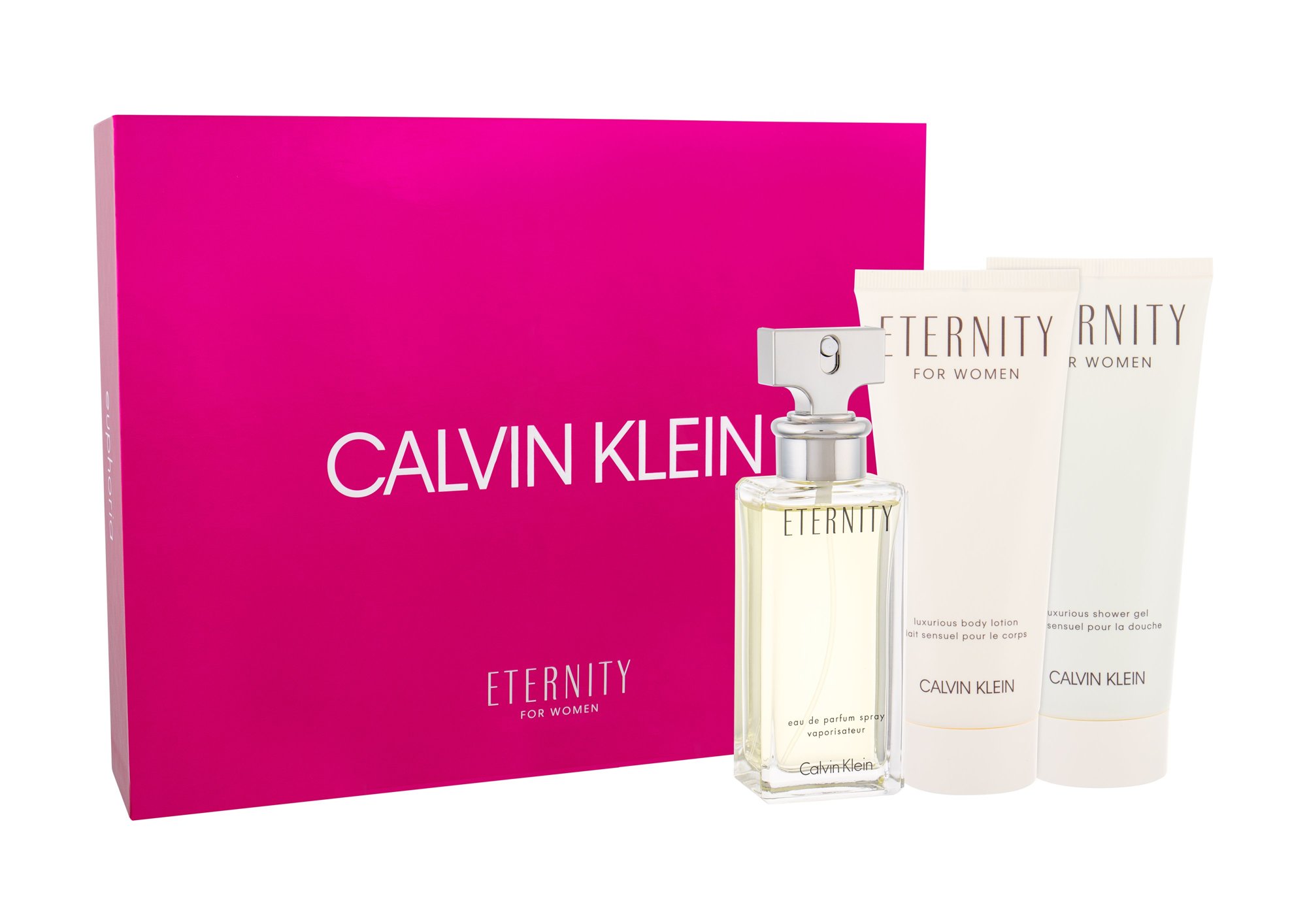 Calvin Klein Eternity, parfumovaná voda 50 ml + Tělové mléko 100 ml + sprchovací gél 100 ml