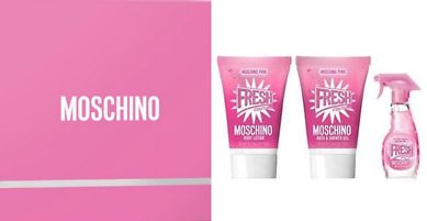 Moschino Fresh Couture Pink, Toaletní voda 5ml + Sprchovací gél 25ml + Telové mlieko 25ml